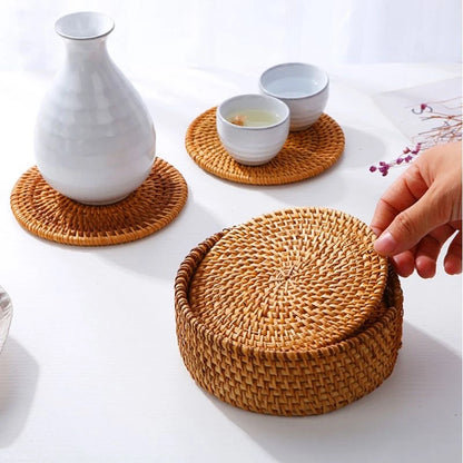 Natural Rattan Hot Pad