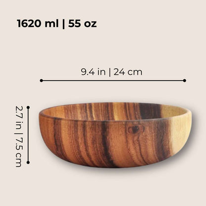 Natural Acacia Wooden Bowl