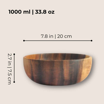 Natural Acacia Wooden Bowl