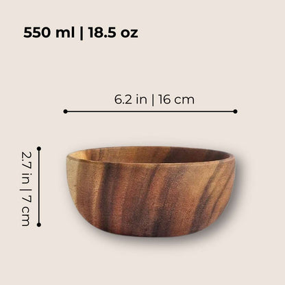 Natural Acacia Wooden Bowl