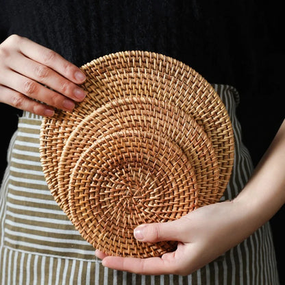 Natural Rattan Hot Pad