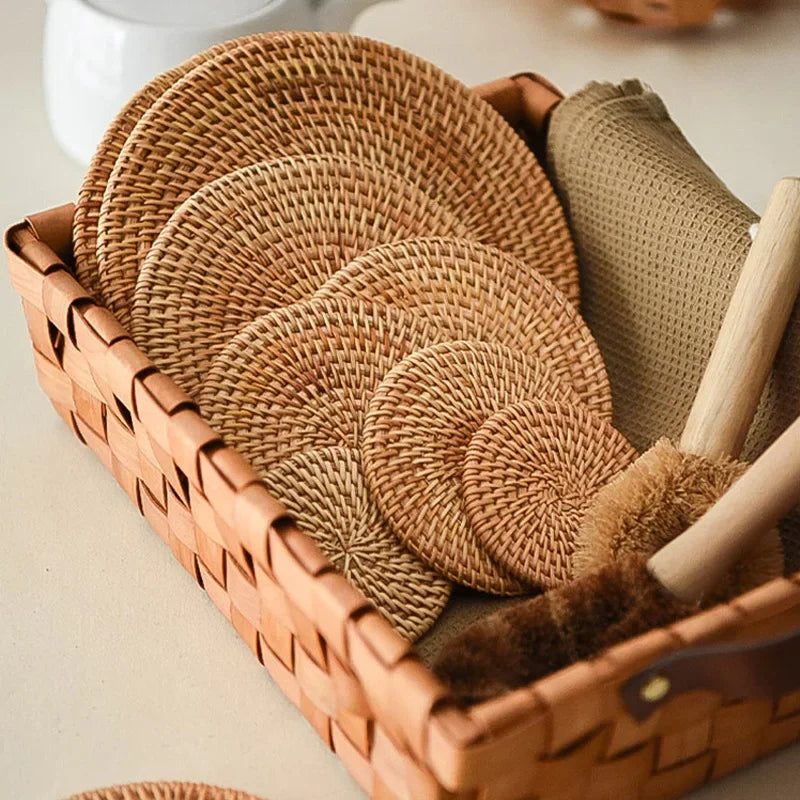 Natural Rattan Hot Pad