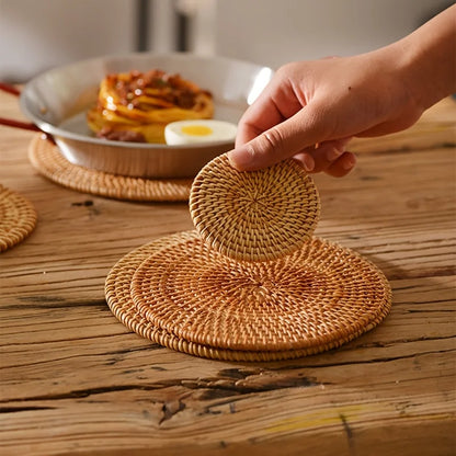 Natural Rattan Hot Pad