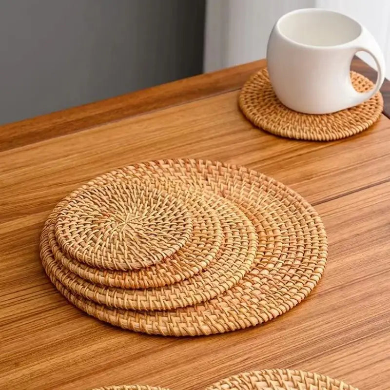 Natural Rattan Hot Pad