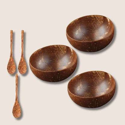 Natural Coconut Bowl Set