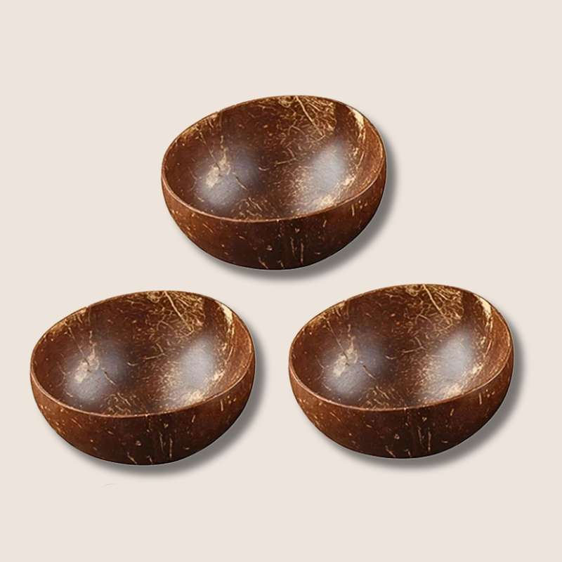 Natural Coconut Bowl Set