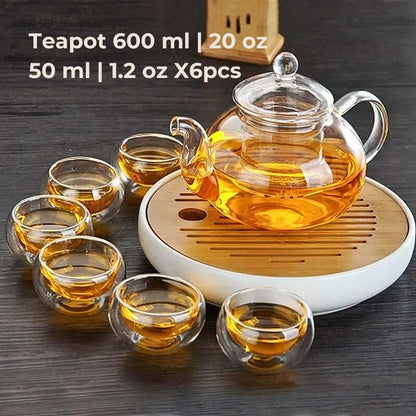 Glass Teapot Set Waira Style - My Store