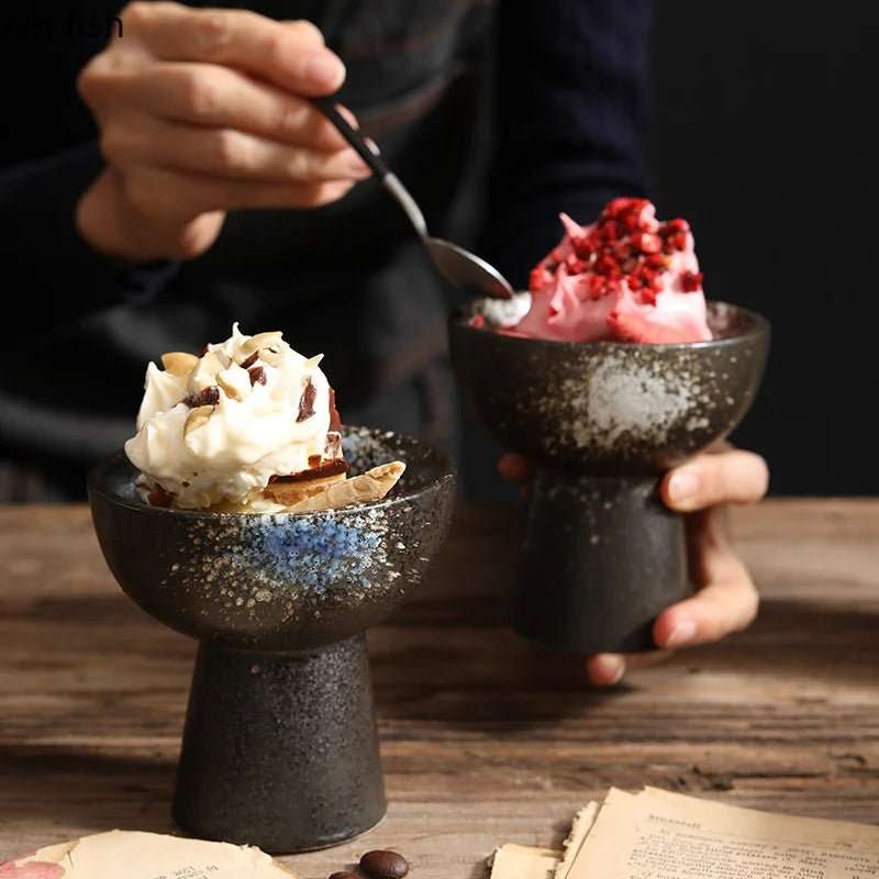 High Feet Ceramic Dessert Bowl - My Store