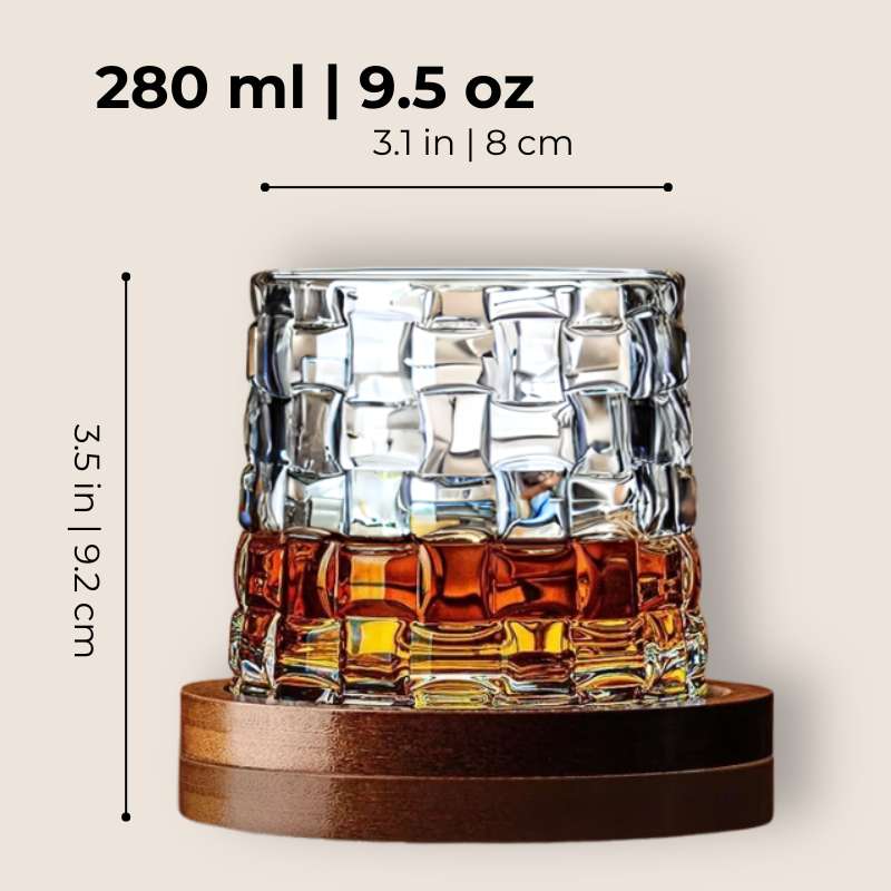 Rotating Whiskey Old Fashioned Glass - My Store