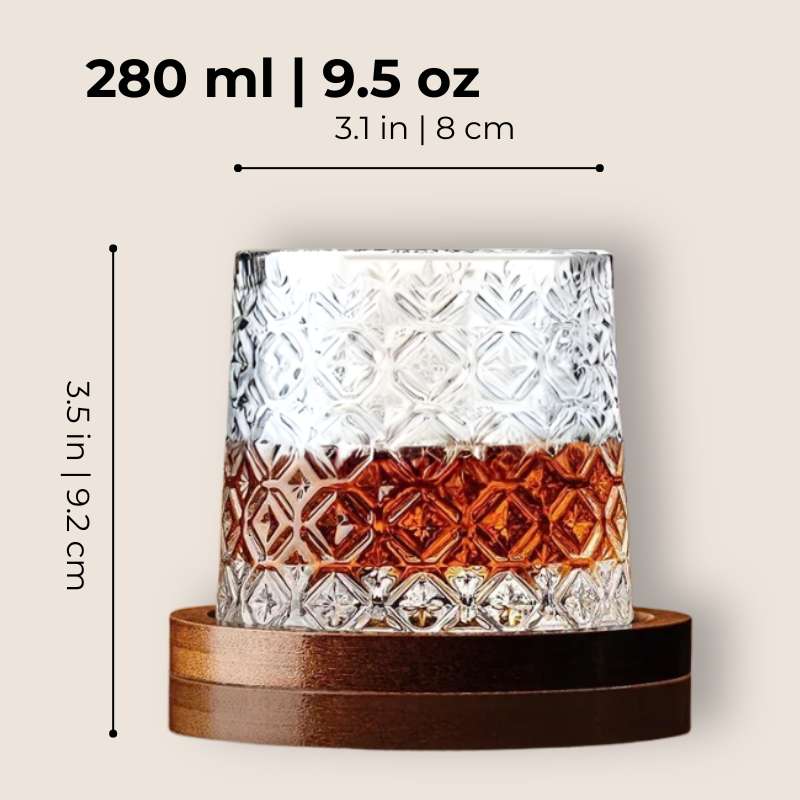 Rotating Whiskey Old Fashioned Glass - My Store