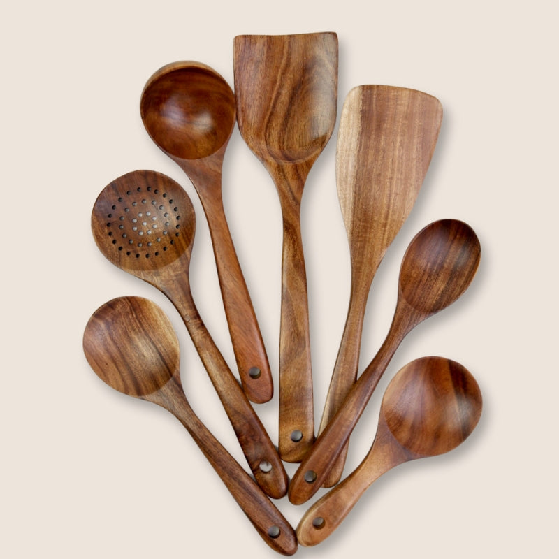 teak utensils set shibui nest