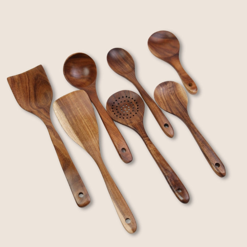 teak utensils set shibui nest