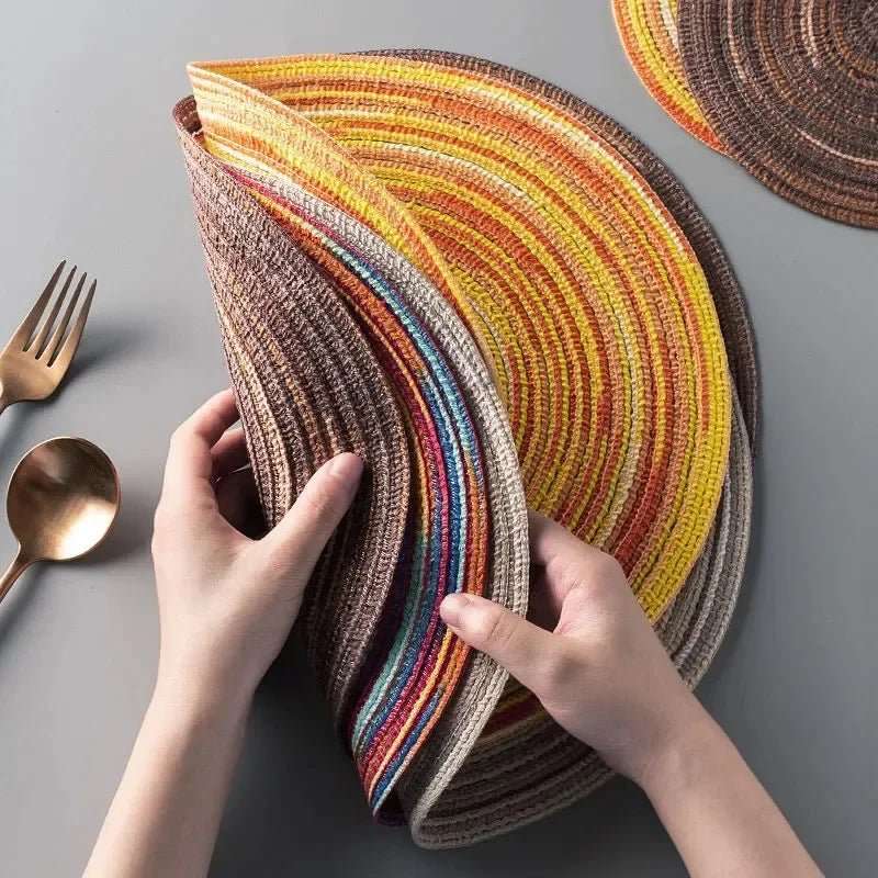 Woven Vinyl Round Placemat - My Store