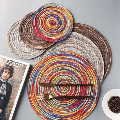 Woven Vinyl Round Placemat - My Store