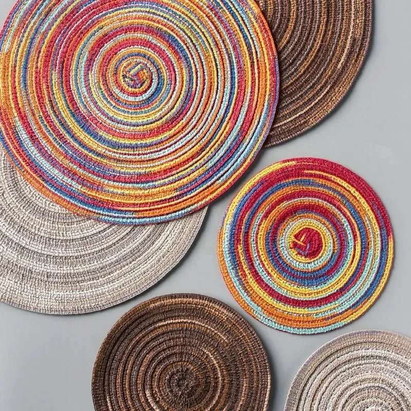 Woven Vinyl Round Placemat - My Store